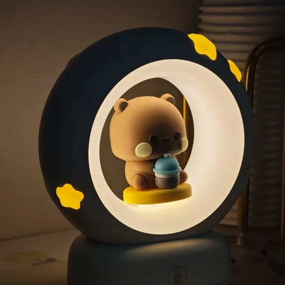 Cute Bubu And Dudu Bedside Lamp